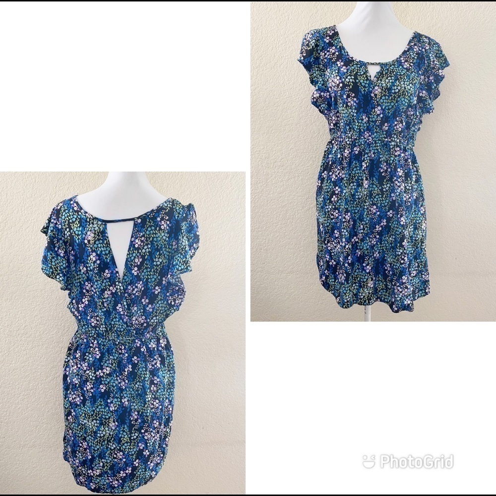 Ruffle short‎ sleeves floral dress Size Large